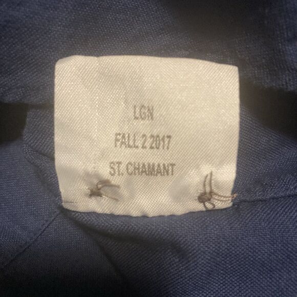 UNTUCKit St Chamant Shirt Mens L Button Up Navy Cotton Long Sleeve - Picture 8 of 8